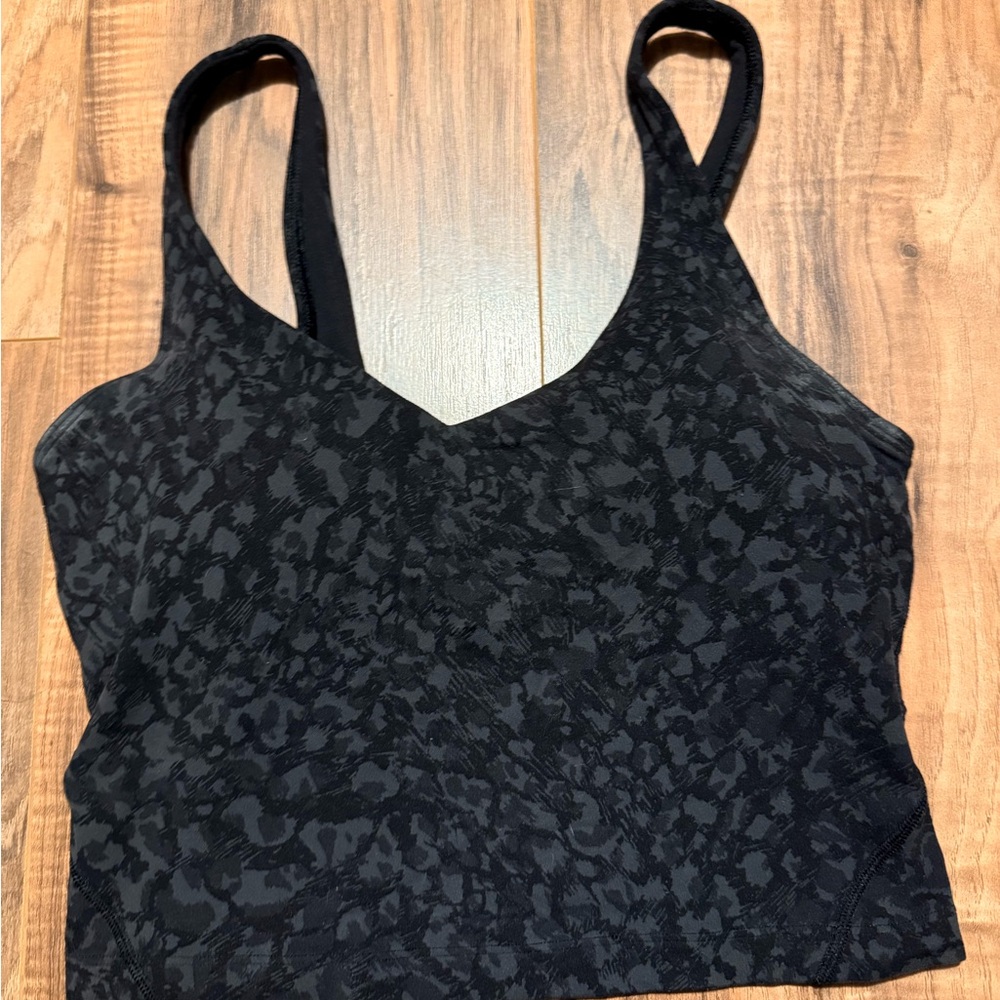 lululemon athletica black cheetah align tank